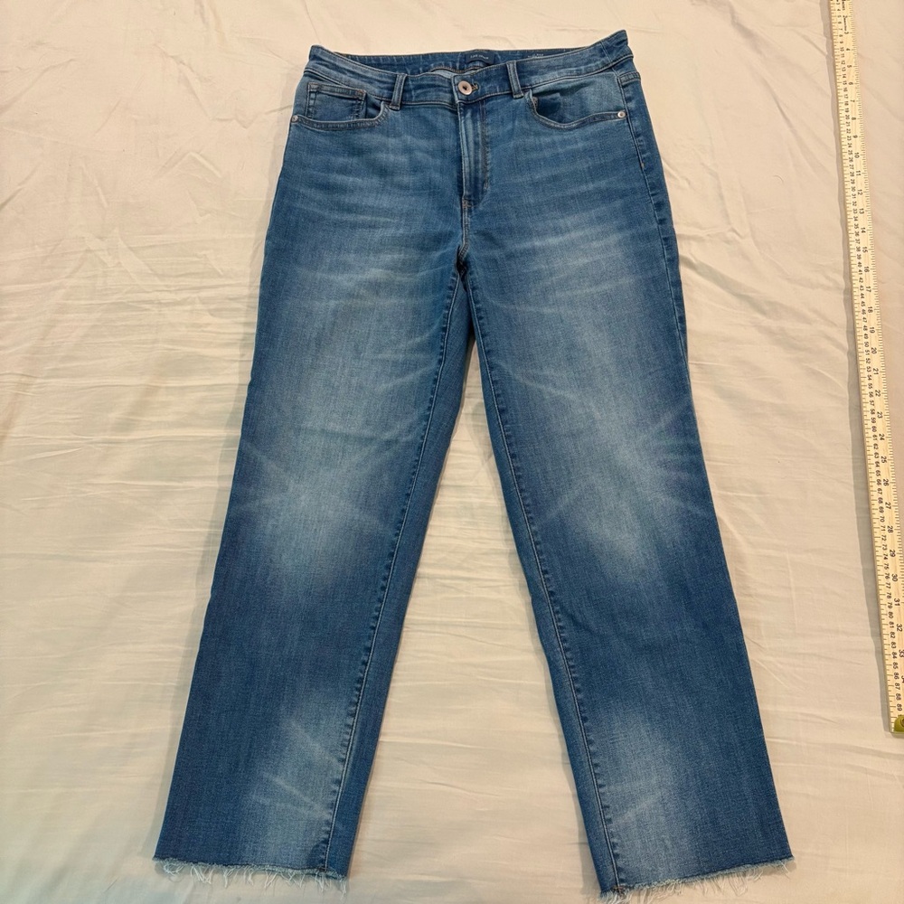 J. Jill Women’s Classic Blue High-Rise Straight-Leg Capri Jeans Size 10
